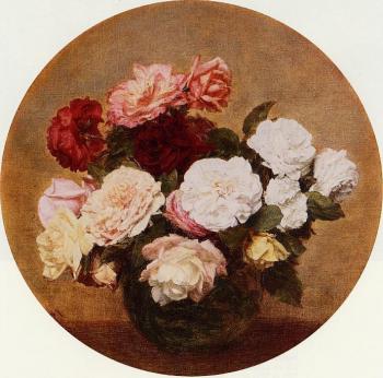 Henri Fantin-Latour : A Large Bouquet of Roses
